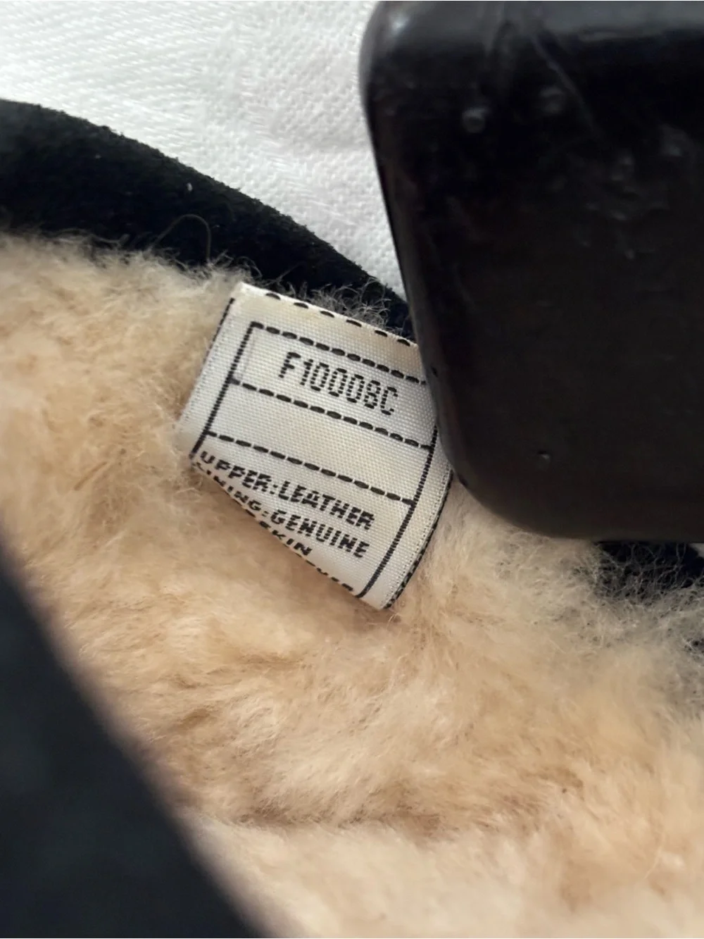 UGG Men's Black Suede Shearling-Lined Slip-Ons